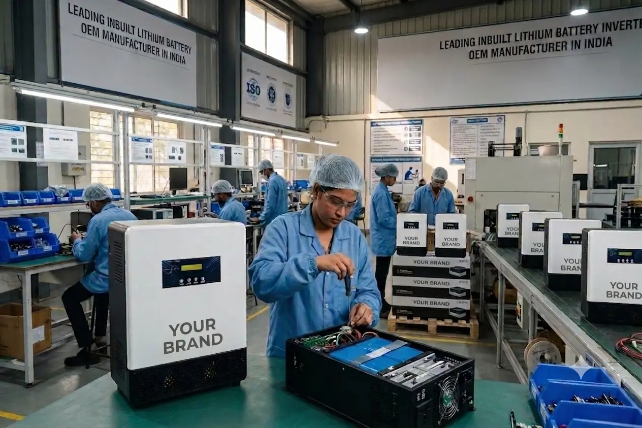 Inbuilt Lithium Battery Inverter OEM Manufacturer in India: Private Label Solutions